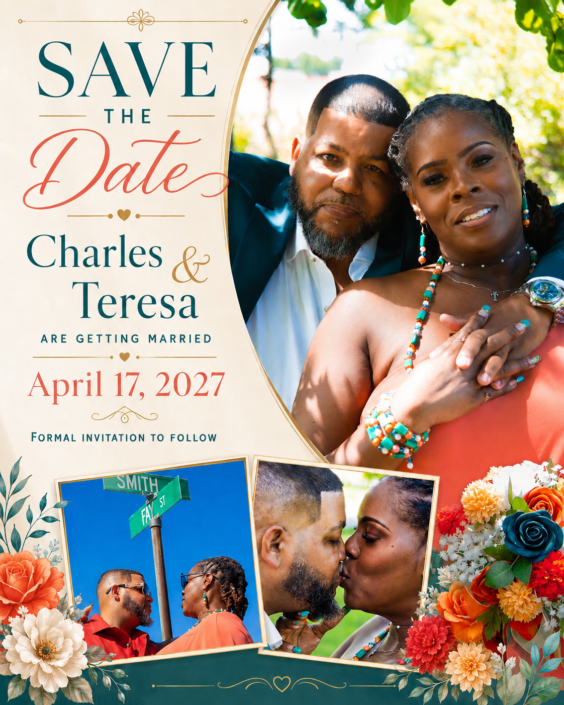 Charles & Teresa portrait — Save the Date